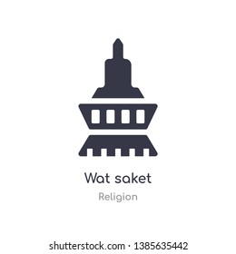 wat saket icon. isolated wat saket icon vector illustration from religion collection. editable sing symbol can be use for web site and mobile app