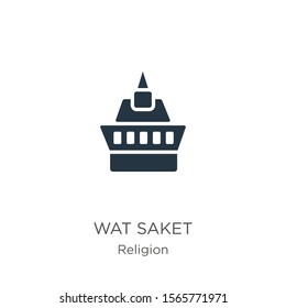Wat saket icon vector. Trendy flat wat saket icon from religion collection isolated on white background. Vector illustration can be used for web and mobile graphic design, logo, eps10