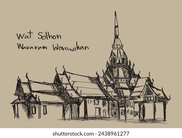 Wat Sothon wararam worawihan ist ein Tempel in der Provinz Chachoengsao, Thailand.