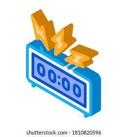 watch alarm icon vector. isometric watch alarm sign. color isolated symbol illustration