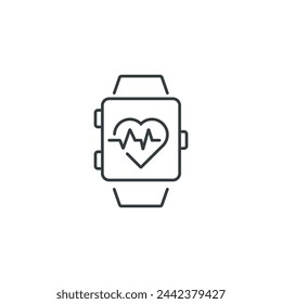 Watch app icon, vector illustration