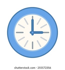 Watch arrow and round dial stylized icon symbol