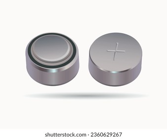 Mira la batería en el fondo blanco. Ilustración del vector
