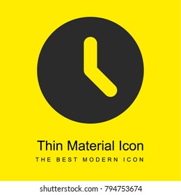Watch bright yellow material minimal icon or logo design