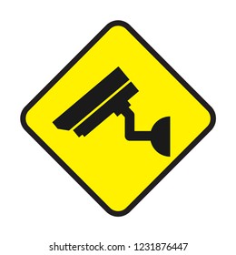 watch camera, caution sign icon vector, modern concept, simple design, avoid and danger symbol