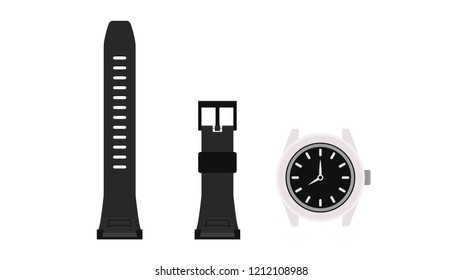 Watch cartoon vector. set.
