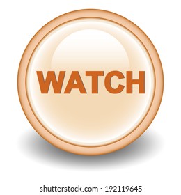 watch circular icon on Orange  background 