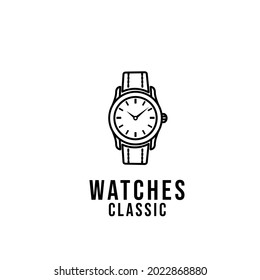 Watch classic logo icon design vector illustration