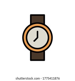 Watch, clock icon. Simple color with outline vector elements of hipster style icons for ui and ux, website or mobile application