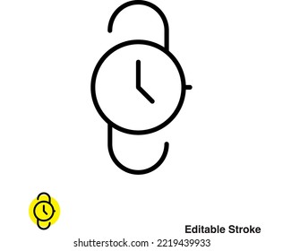 Watch Clock Line Icon Eps