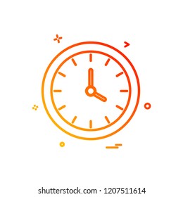 watch clock time icon vector design