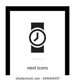 A watch and a clock vector icon. The sign of time and the watch.