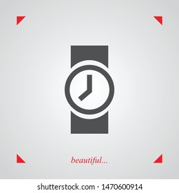 A watch and a clock vector icon. The sign of time and the watch.