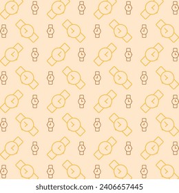 Watch colorful repeating trendy pattern vector illustration background