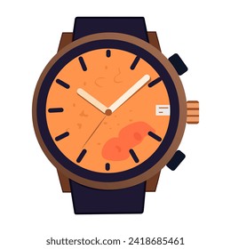 Watch of colorful set. This artistic hand watch illustration feature intricate details and a creative cartoon design on a white canvas. Vector illustration.