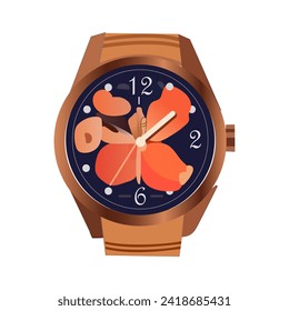 Watch of colorful set. This creative hand watch illustration feature a cartoon design that adds a playful element to the concept of time against a clean white background. Vector illustration.