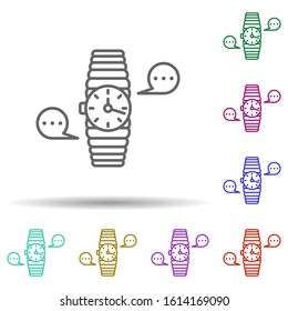 Watch, communication in multi color style icon. Simple thin line, outline vector of communication icons for ui and ux, website or mobile application