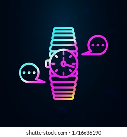 Mira, icono del nolan de comunicación. Línea delgada simple, contorno vectorial de iconos de comunicación para ui y ux, sitio web o aplicación móvil
