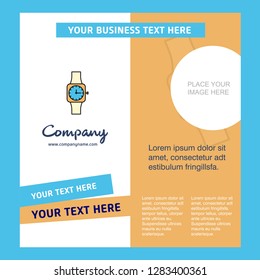 Watch Company Brochure Template. Vector Busienss Template