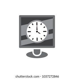 Watch Computer Logo Icon Design