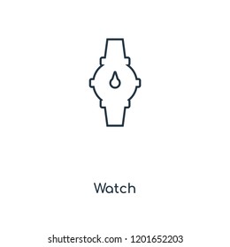 Watch concept line icon. Linear Watch concept outline symbol design. This simple element illustration can be used for web and mobile UI/UX.