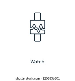 Watch concept line icon. Linear Watch concept outline symbol design. This simple element illustration can be used for web and mobile UI/UX.