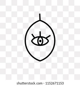 Watch dark eye vector icon isolated on transparent background, Watch dark eye logo concept
