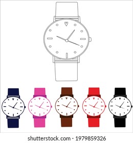 Watch design, vector design, abstract, ladies watch design