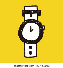 watch doodle drawing