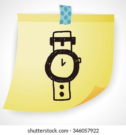 watch doodle drawing