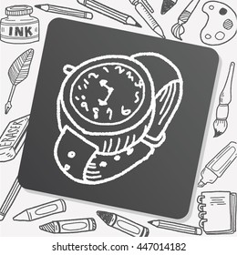 watch doodle drawing
