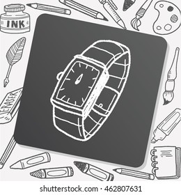 watch doodle drawing