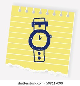 watch doodle drawing