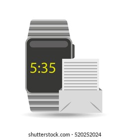 watch envelope open letter vector illustration eps 10