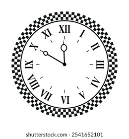 Watch face with hour and minute hands