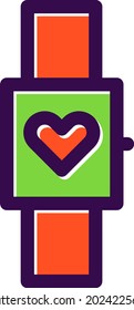 Watch Filled Vector Icon Design
