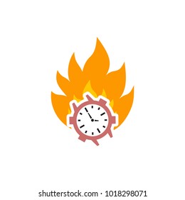 Watch Fire Logo Icon Design