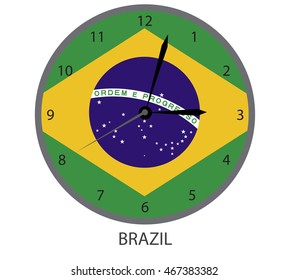 Watch with flag of Brazil
