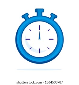 Watch flat icon. Single high quality outline symbol of fitness for web design or mobile app. Thin line signs of stopwatch for design logo, visit card, etc. Outline pictogram of stopwatch