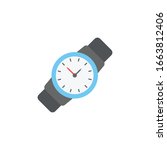 watch flat vector icon isolate 