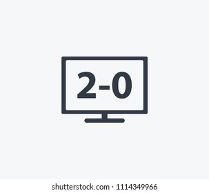 Watch football icon isolated on clean background. Watch football icon concept drawing icon in modern style. Vector illustration for your web mobile logo app UI design.