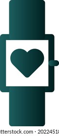 Diseño de iconos de vectores de gradiente de glifos de Watch

