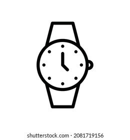 watch glyph icon isolated on white background
