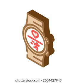 watch gps running accessories isometric icon vector. watch gps running accessories sign. isolated symbol illustration