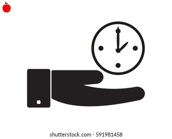 watch in hand, icon, vector illustration eps10
