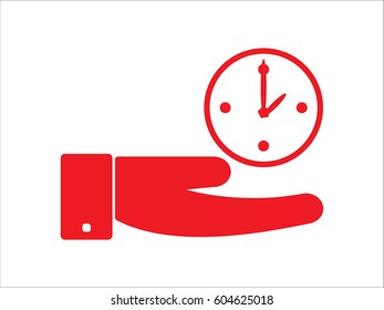 watch in hand, icon, vector illustration eps10