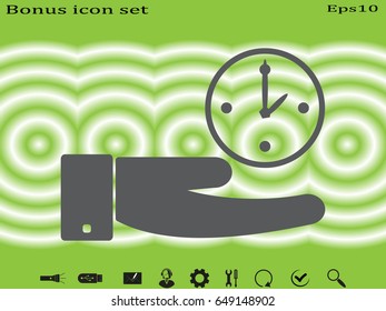 watch in hand, icon, vector illustration eps10