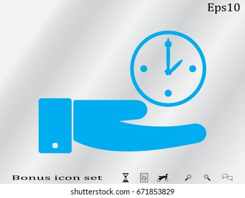 watch in hand, icon, vector illustration eps10