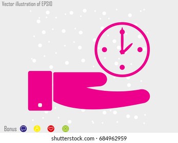 watch in hand, icon, vector illustration eps10