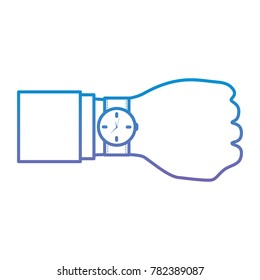 watch with hand  time icon image 